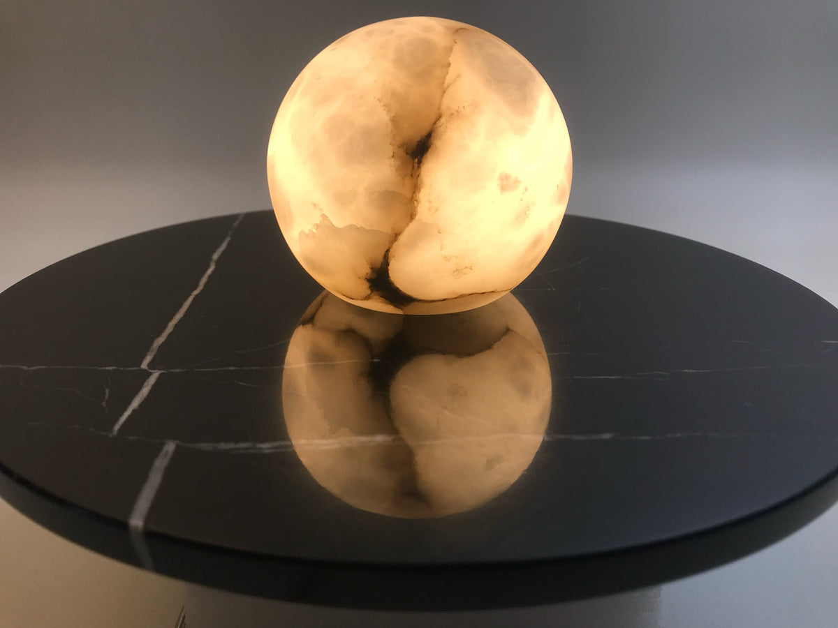 MD230mm Spanish Marble Flat Disc Sconce | Ceiling Light