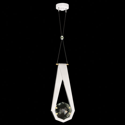 Aria Crystal Charm LED Pendant / White