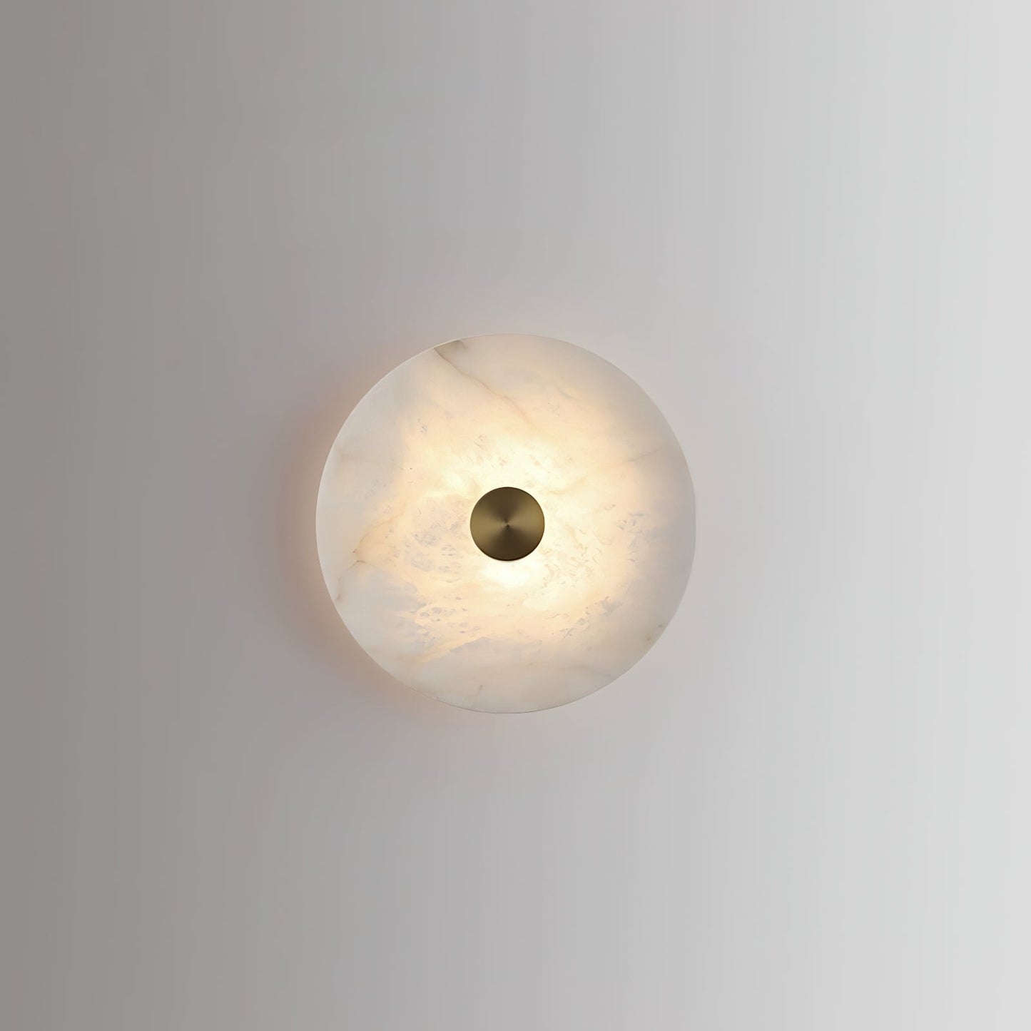 Circular Alabaster Disc LED Wall Light