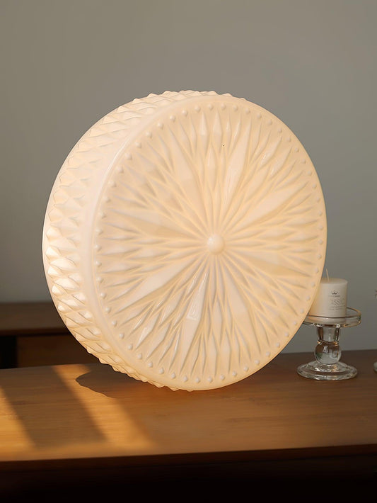 Layered Glass LED Ceiling Light / ∅ 15″ x H 5.9″ / Dia 38cm x H 15cm / White / Cool Light