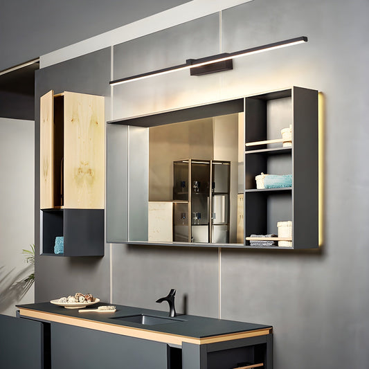 Slimline LED Picture and Mirror Wall Light / ∅ 15.7″ x H 3.1″ / Black & Warm Light / Set Of 2