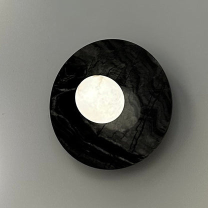 MD230mm Spanish Marble Flat Disc Sconce | Ceiling Light