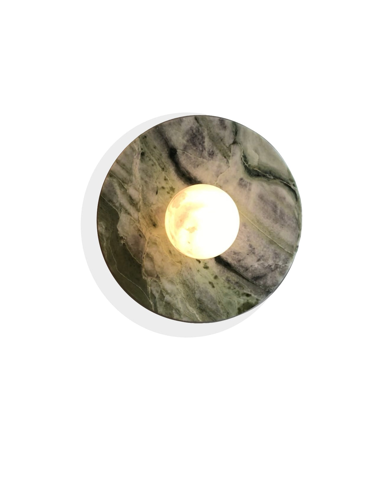 MD230mm Spanish Marble Flat Disc Sconce | Ceiling Light