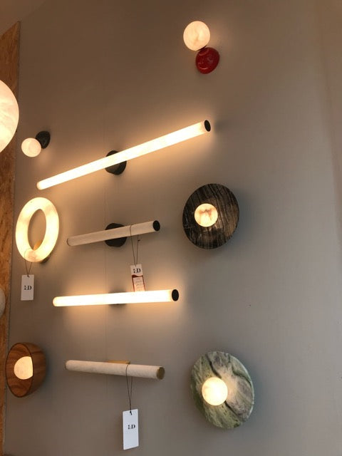 MD230mm Spanish Marble Flat Disc Sconce | Ceiling Light