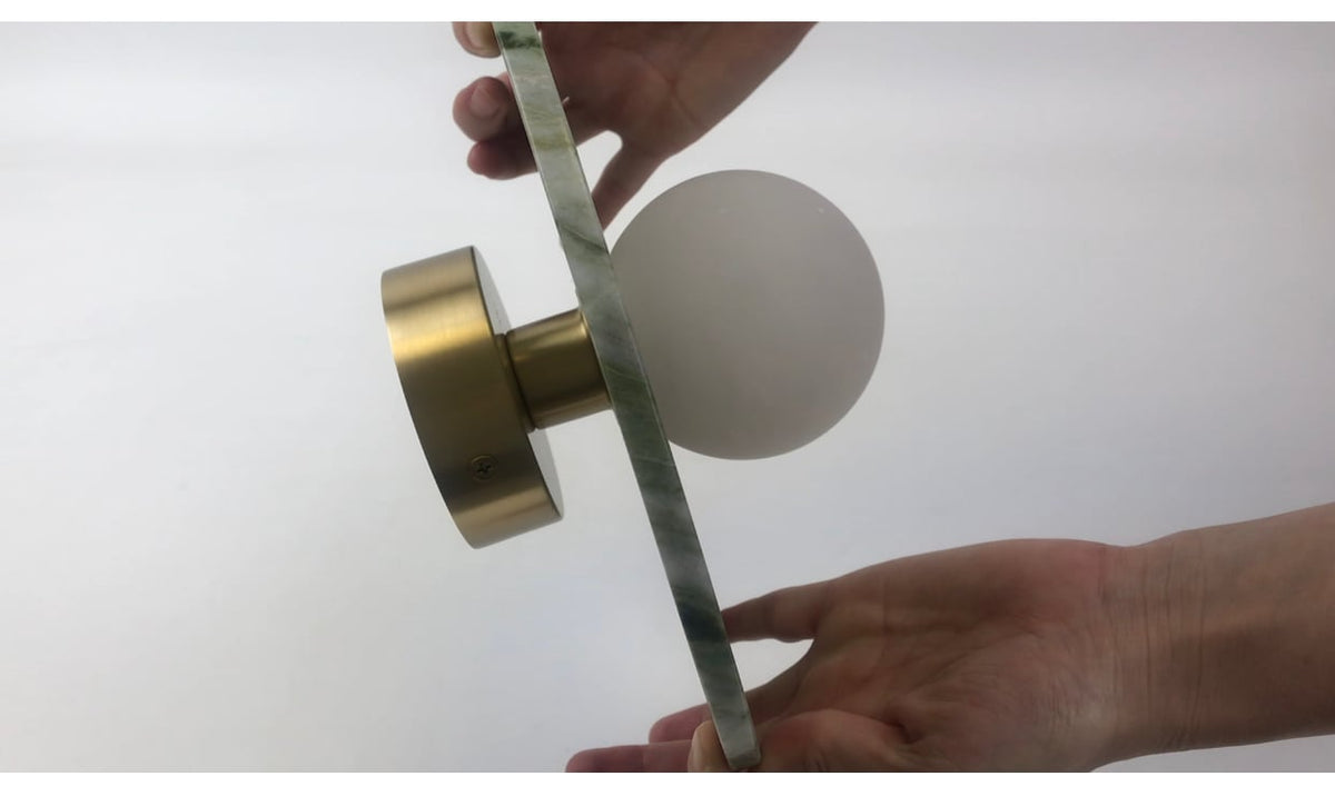 MD230mm Spanish Marble Flat Disc Sconce | Ceiling Light