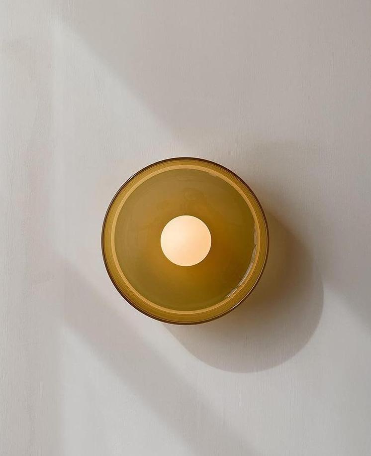 250mm/350mm Glass Disc Sconce | Ceiling Light