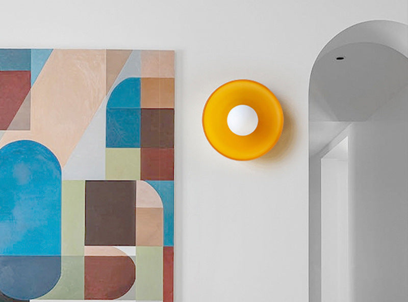 250mm/350mm Glass Disc Sconce | Ceiling Light