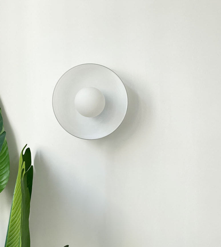 250mm/350mm Glass Disc Sconce | Ceiling Light