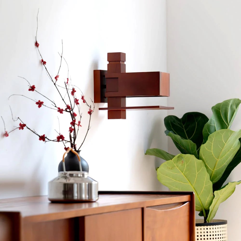 Image of Taliesin Oak Wall Lamp