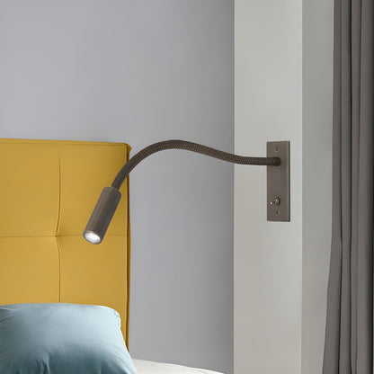 Adjustable Gooseneck LED Reading Light / W 13.8″ x H 4.7″ / Brushed Bronze / Warm Light