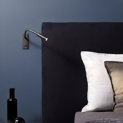 Adjustable Gooseneck LED Reading Light / W 13.8″ x H 4.7″ Set of 2 / Brushed Bronze / Warm Light