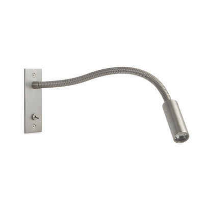Adjustable Gooseneck LED Reading Light / W 13.8″ x H 4.7″ Set of 2 / Sand Nickel / Warm Light