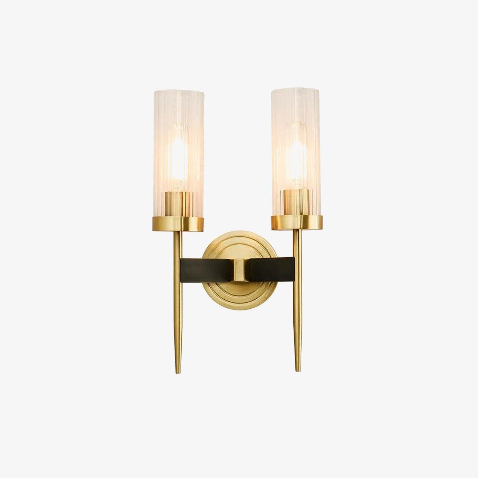 Alouette Brass and Glass Wall Sconce / ∅ 4.7″ x H 15.8″ / Dia 12cm x H 40cm / Brass
