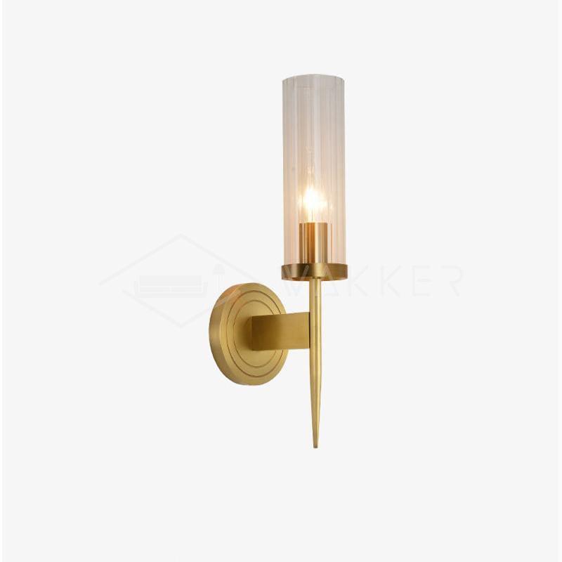 Alouette Brass and Glass Wall Sconce