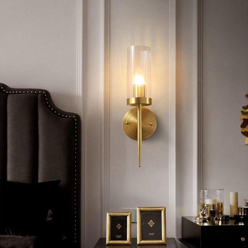 Alouette Brass and Glass Wall Sconce / ∅ 9.4″ x H 15.8″ / Dia 24cm x H 40cm / Brass
