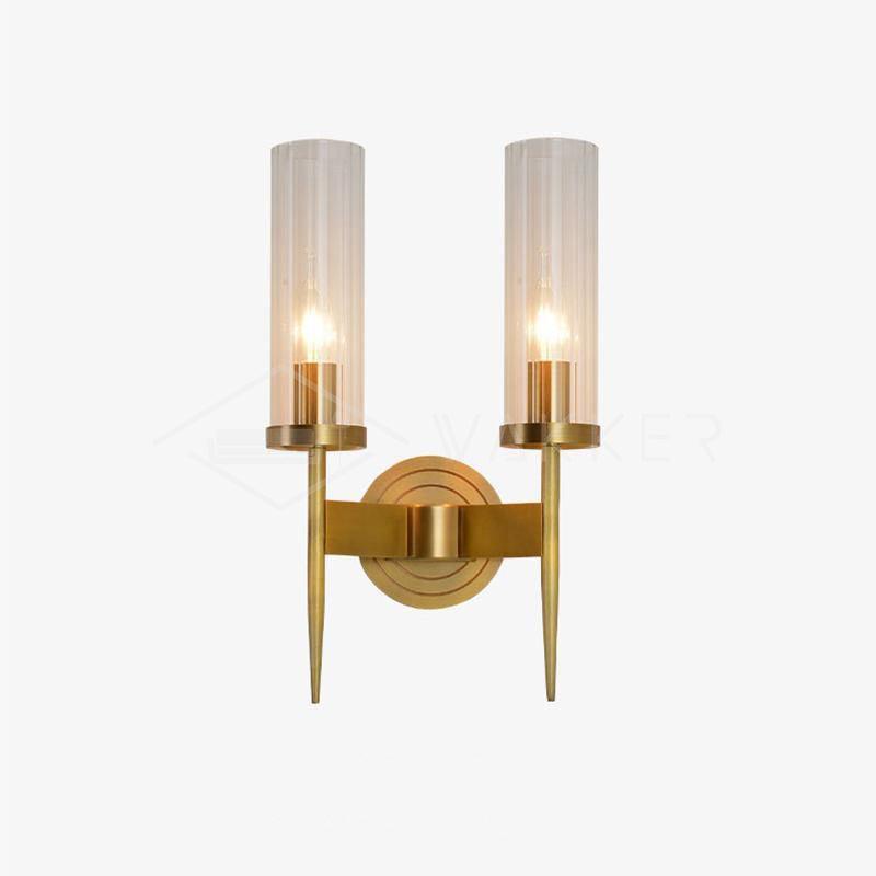 Alouette Brass and Glass Wall Sconce