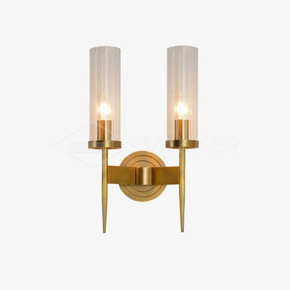 Alouette Brass and Glass Wall Sconce