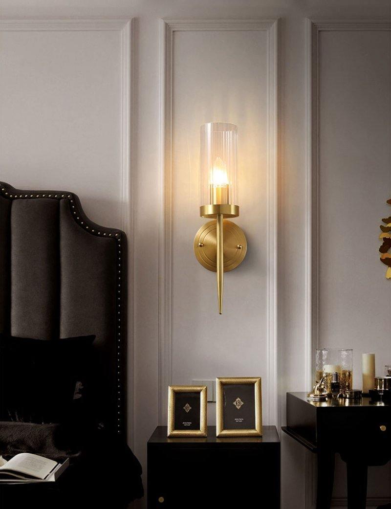 Alouette Brass and Glass Wall Sconce / Dia 24cm x H 40cm*2 / Brass