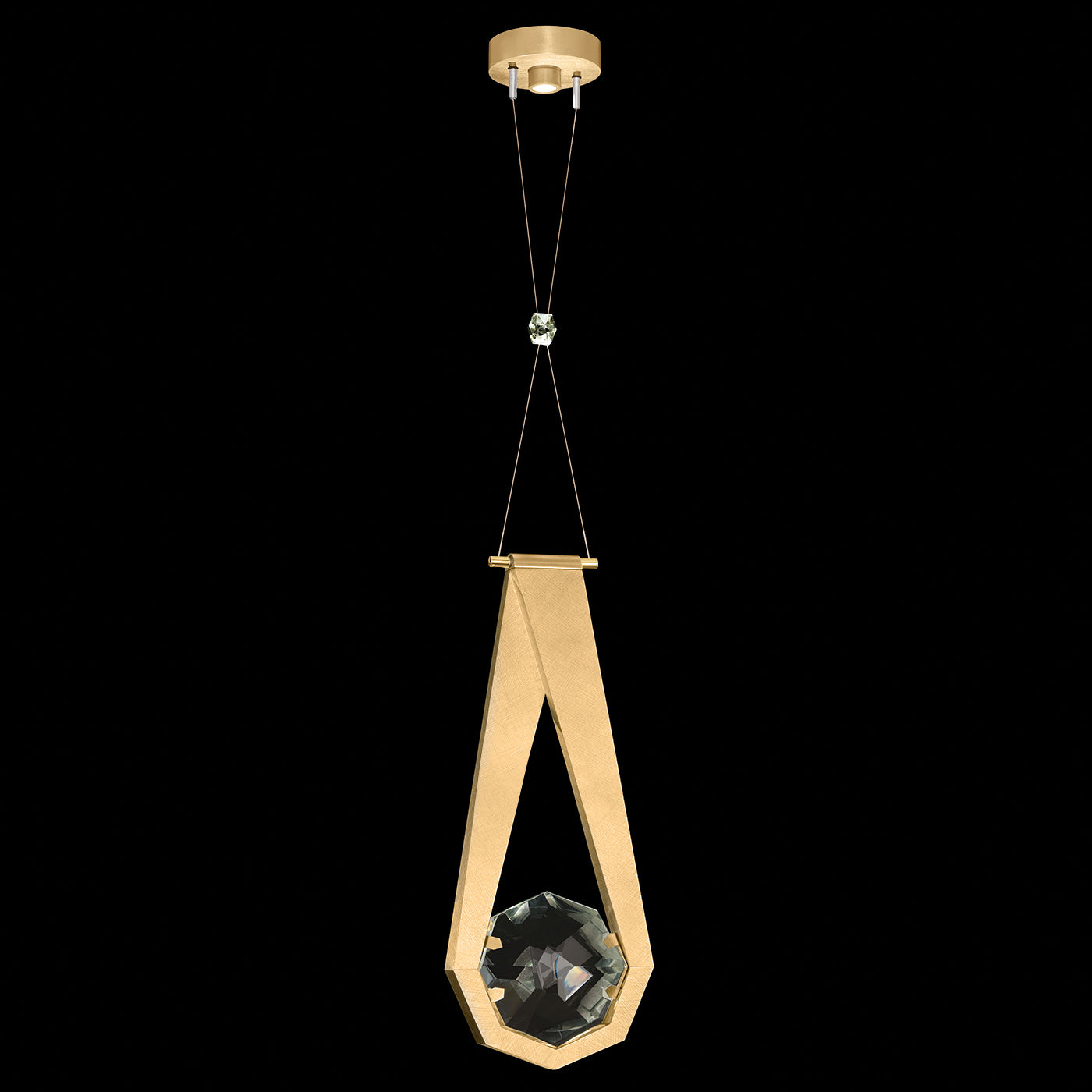 Aria Crystal Charm LED Pendant / Gold