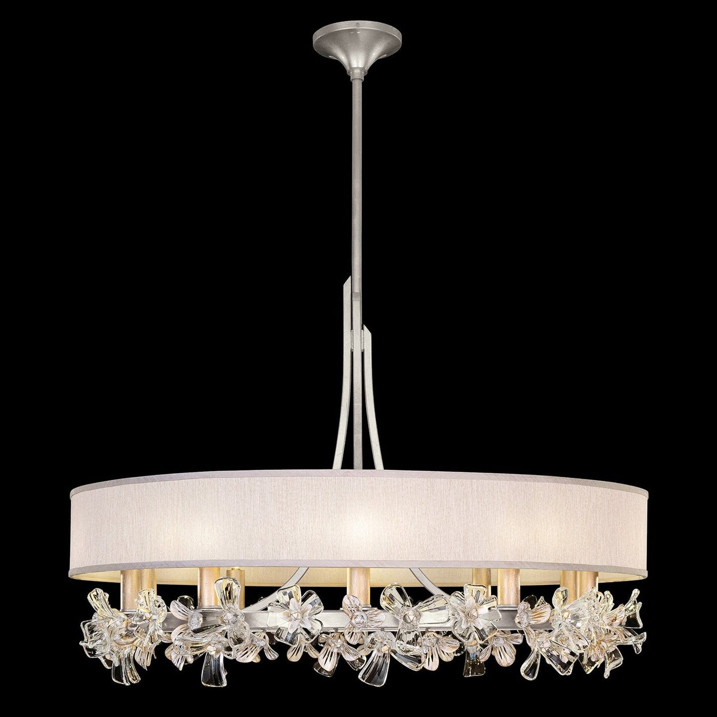 Azucena Floral Crystal Chandelier / Gold / White