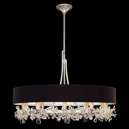 Azucena Floral Crystal Chandelier / White / White