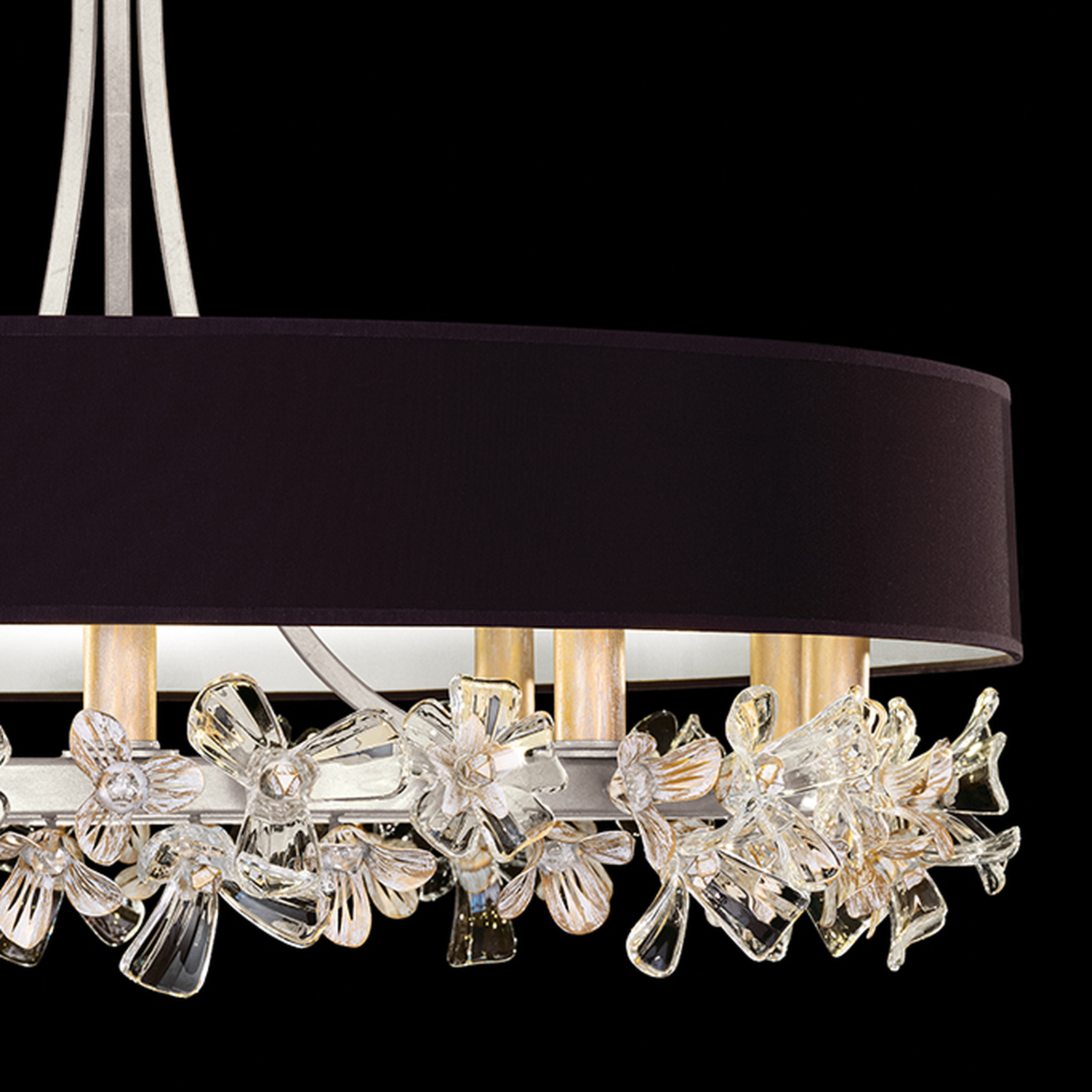 Azucena Floral Crystal Chandelier / White / Cream