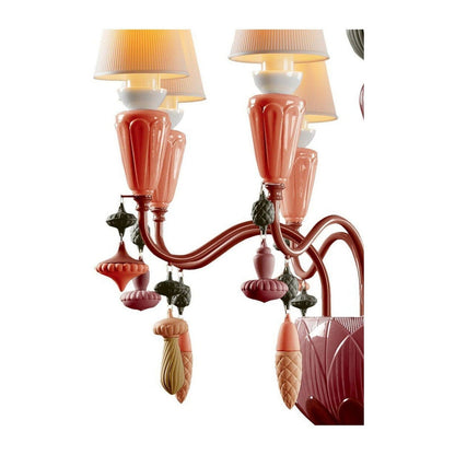 Botanical Porcelain Eight-Light Chandelier