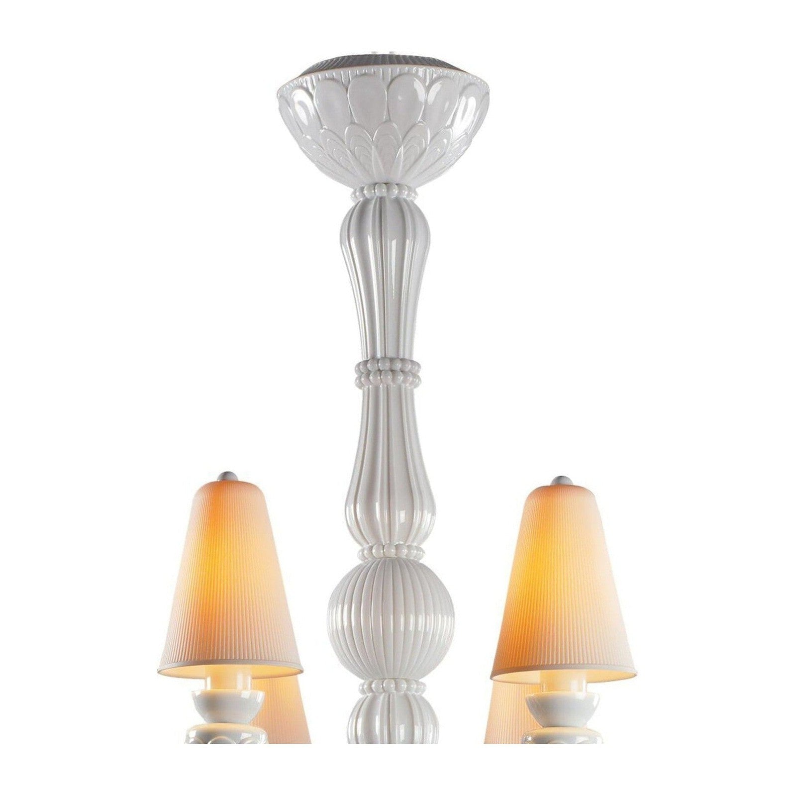 Botanical Porcelain Eight-Light Chandelier