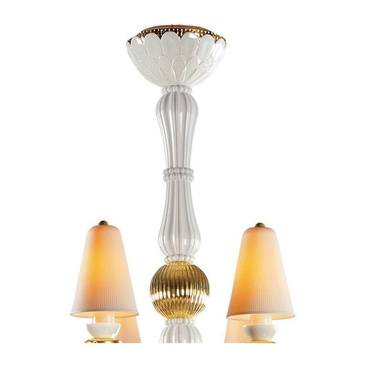 Botanical Porcelain Eight-Light Chandelier / Ocean
