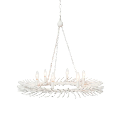 Bruna Six-Light Gesso Chandelier