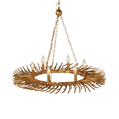 Bruna Six-Light Gesso Chandelier
