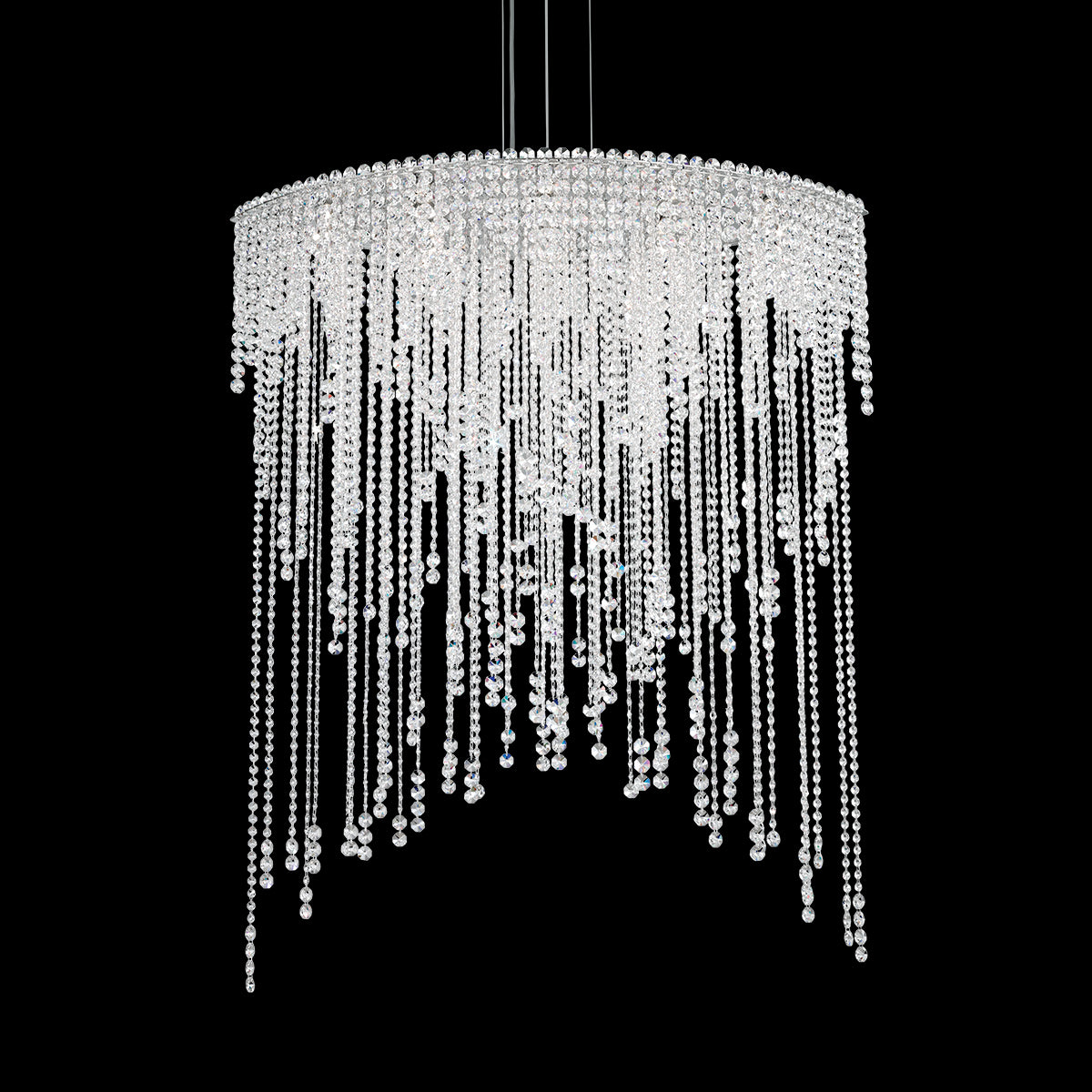 Cascading Crystal Strand Pendant / Clear Optic Crystal