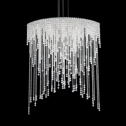 Cascading Crystal Strand Pendant / Clear Optic Crystal