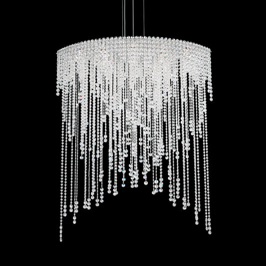 Cascading Crystal Strand Pendant / Clear Optic Crystal