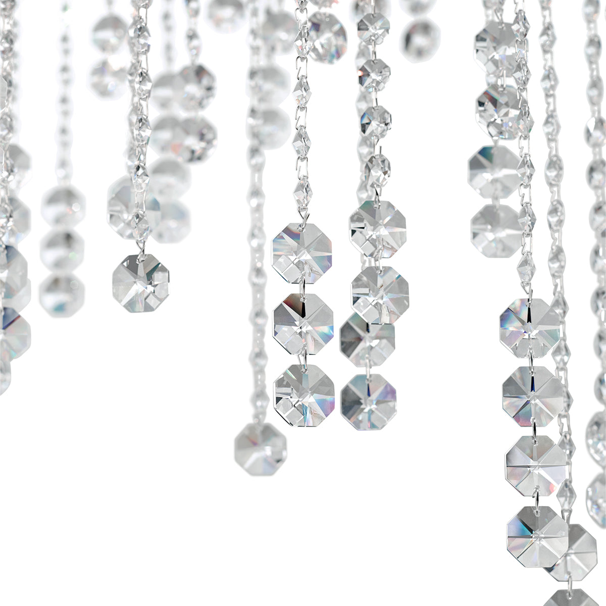 Cascading Crystal Strand Pendant