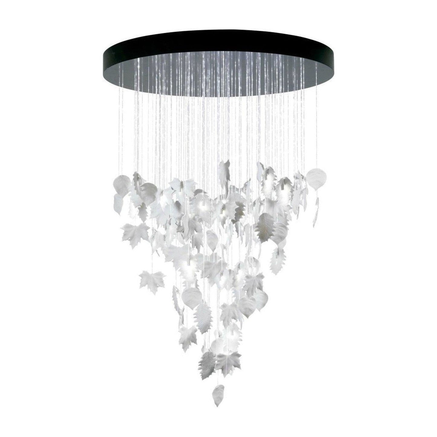 Cascading Porcelain Leaf Fibre Optic Chandelier / Default Title
