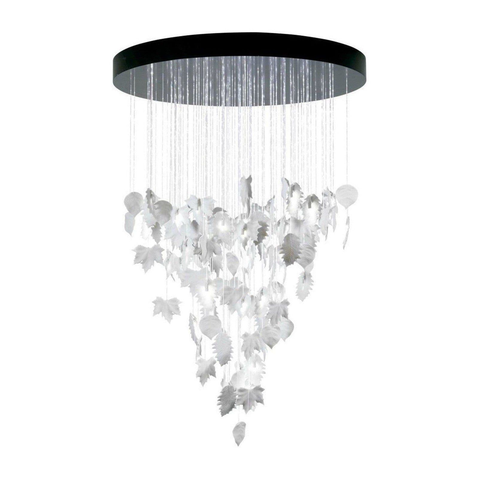 Cascading Porcelain Leaf Fibre Optic Chandelier / Default Title