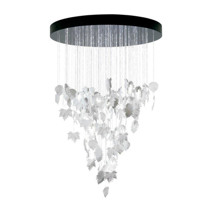 Cascading Porcelain Leaf Fibre Optic Chandelier / Default Title