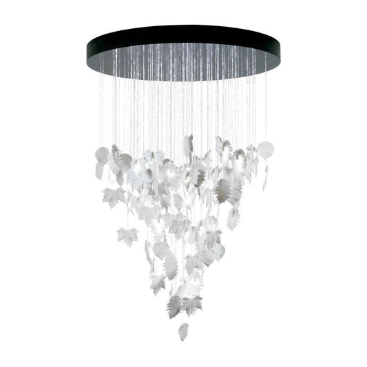 Cascading Porcelain Leaf Fibre Optic Chandelier / Default Title