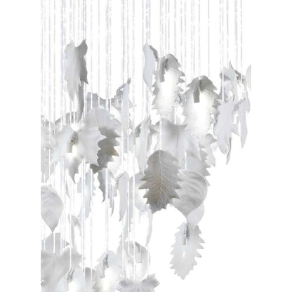 Cascading Porcelain Leaf Fibre Optic Chandelier