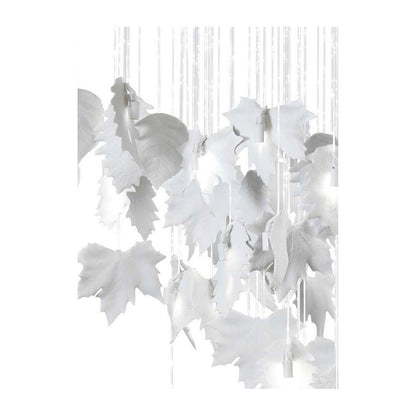 Cascading Porcelain Leaf Fibre Optic Chandelier
