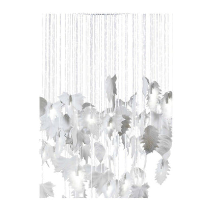 Cascading Porcelain Leaf Fibre Optic Chandelier