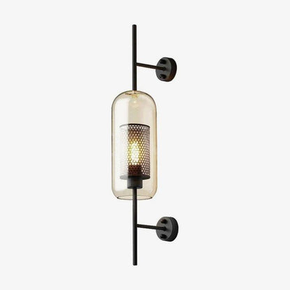 Chiswick Sculptural Glass Wall Light / ∅ 5.9″ x H 30.7″ / Dia 15cm x H 78cm / Copper plating / Clear
