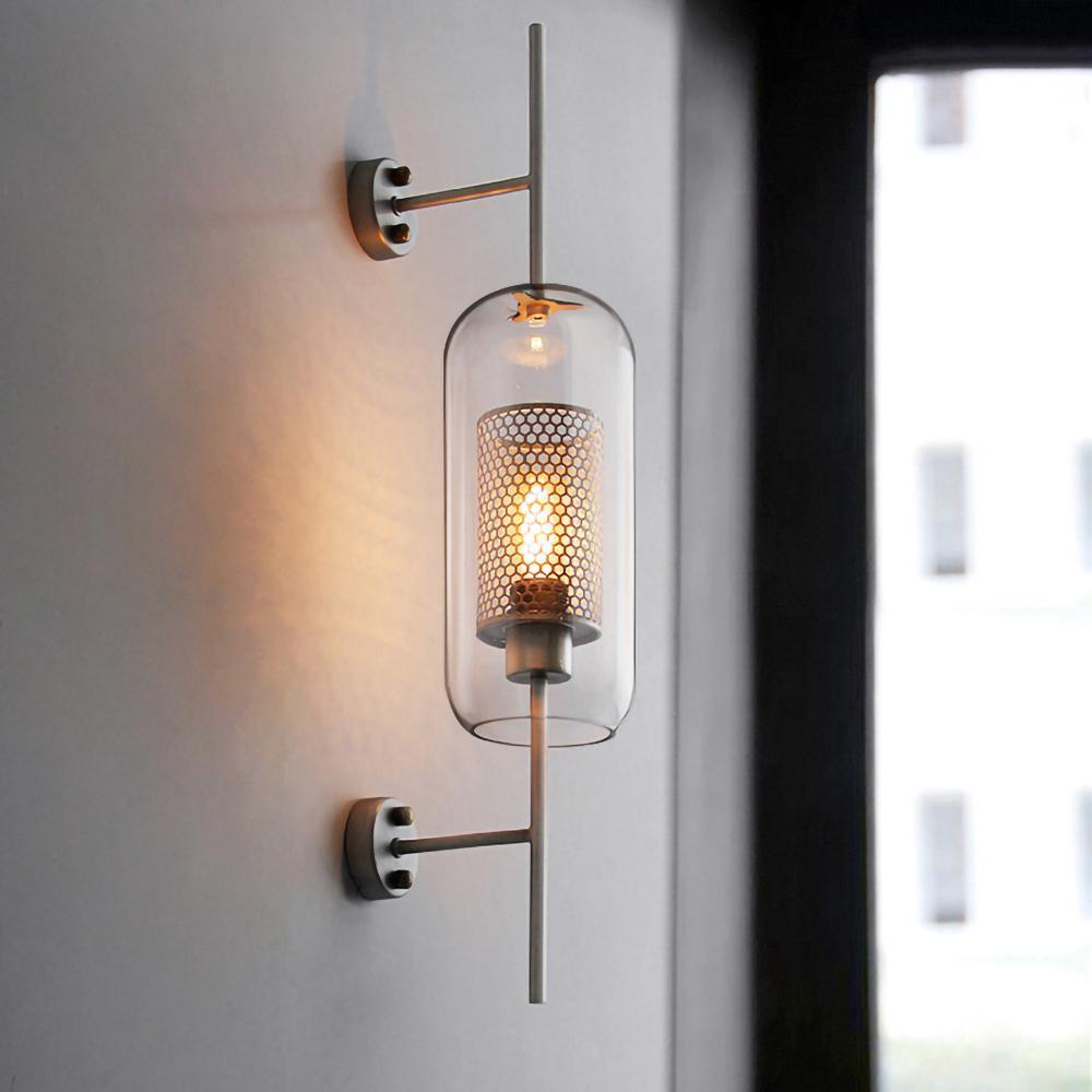 Chiswick Sculptural Glass Wall Light / ∅ 5.9″ x H 30.7″ / Dia 15cm x H 78cm / Copper plating / Amber