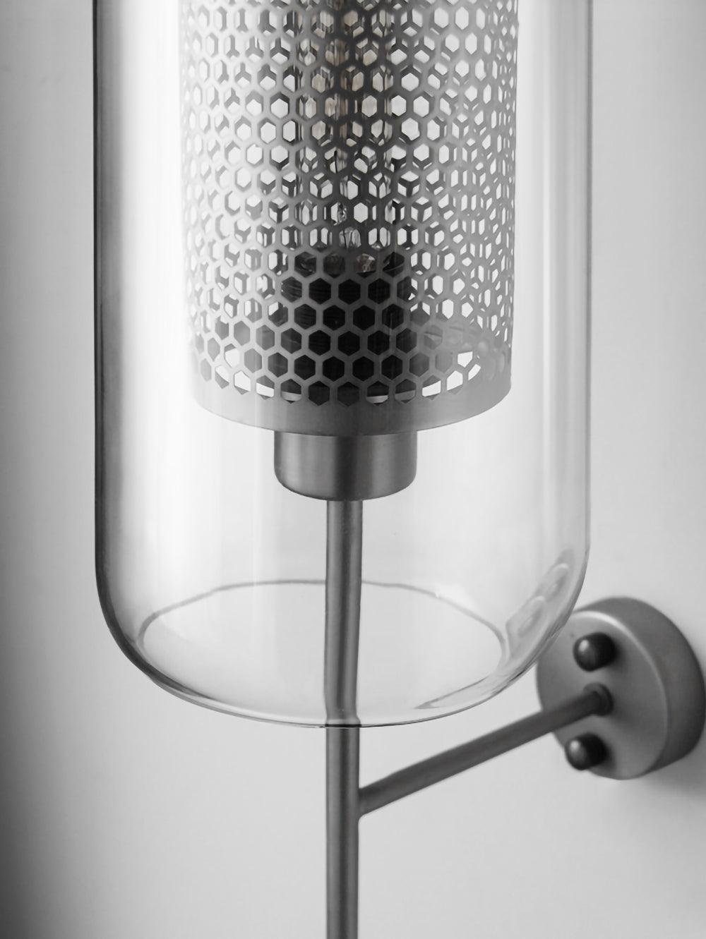 Chiswick Sculptural Glass Wall Light / ∅ 7.9″ x H 21.6″ / Dia 20cm x H 55cm / Copper plating / Amber