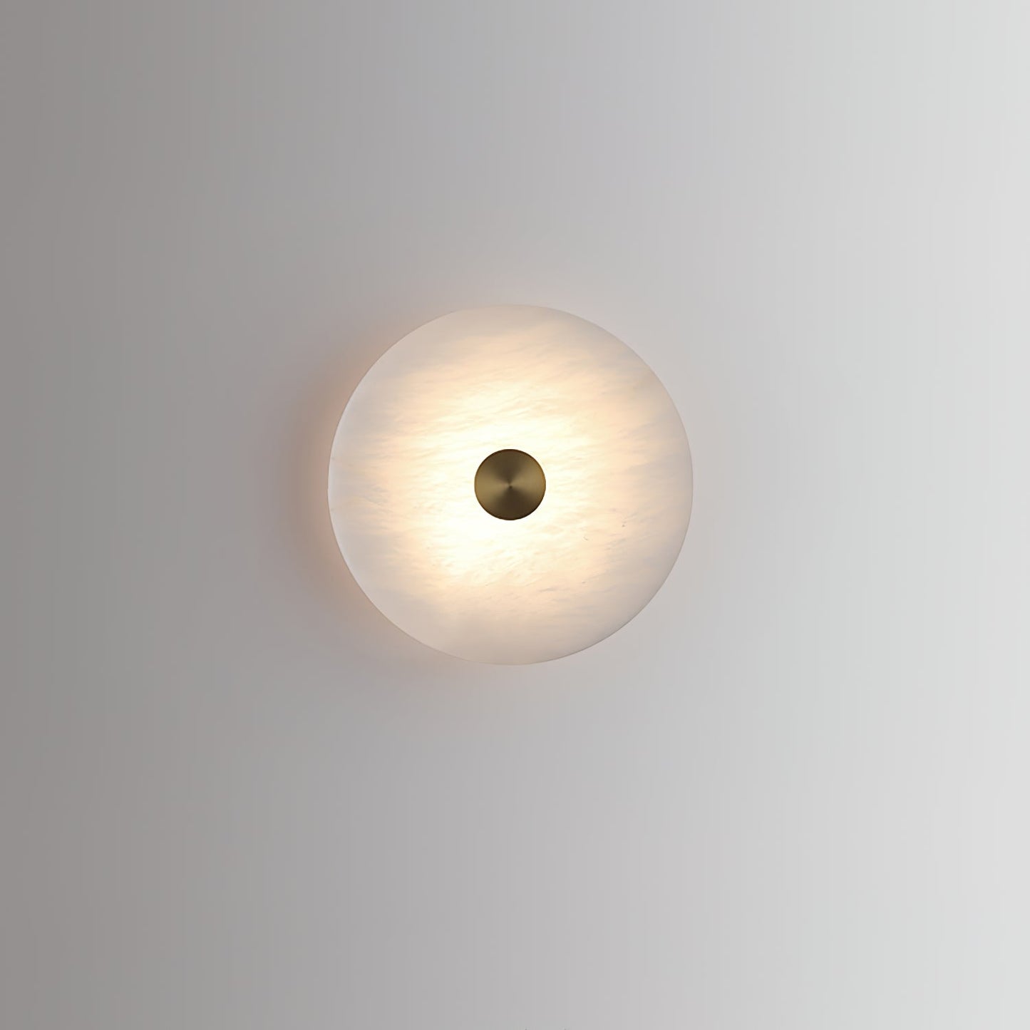 Circular Alabaster Disc LED Wall Light