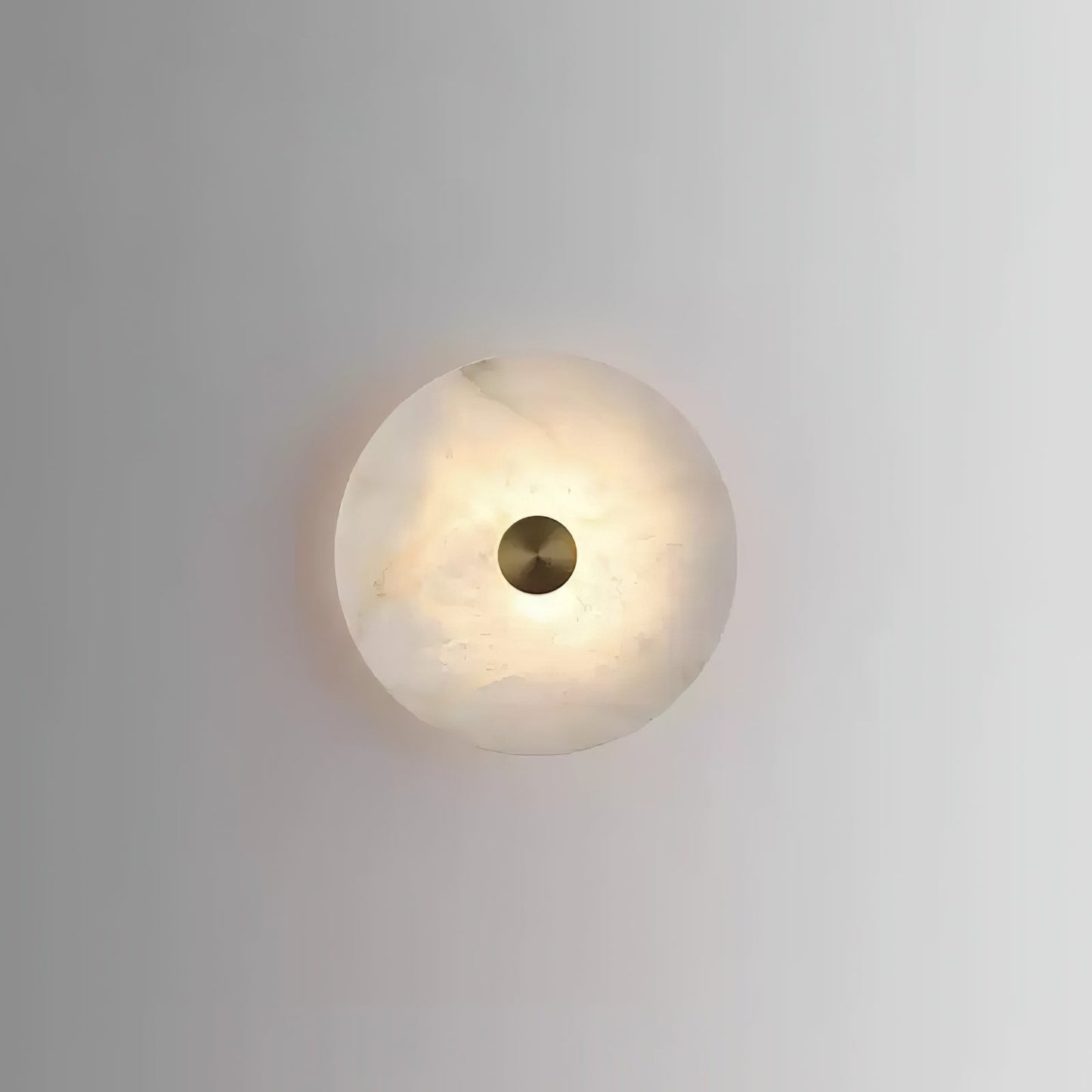 Circular Alabaster Disc LED Wall Light