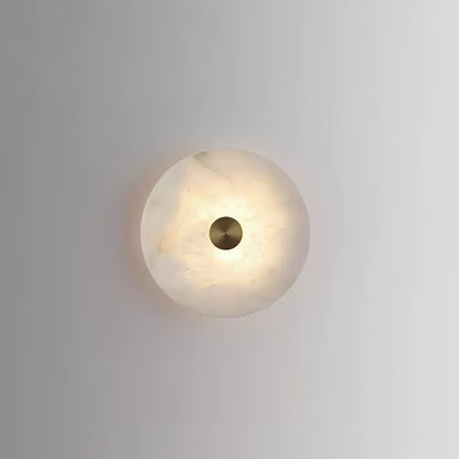 Circular Alabaster Disc LED Wall Light