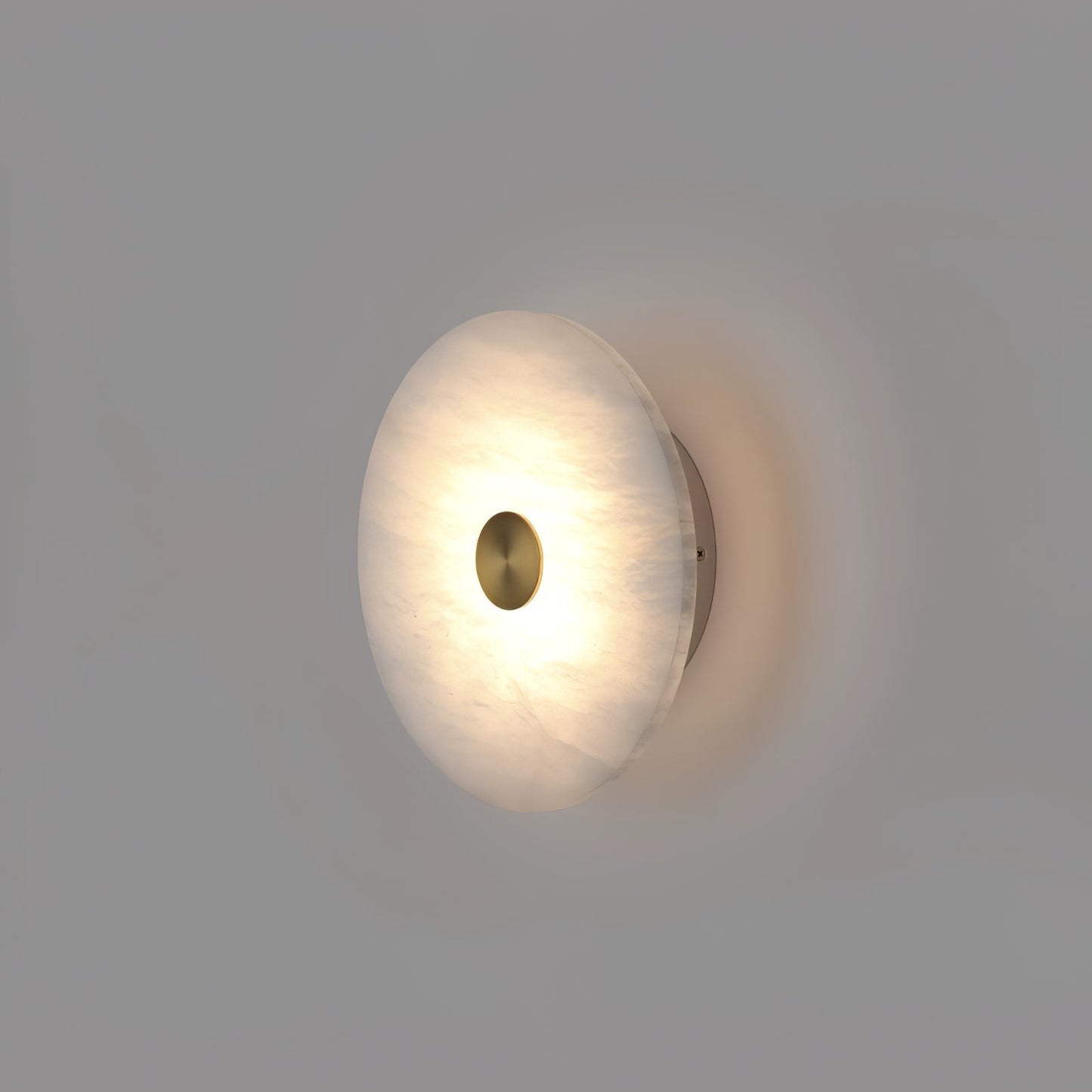 Circular Alabaster Disc LED Wall Light