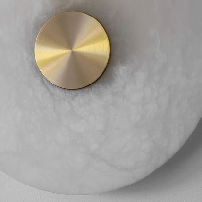 Circular Alabaster Disc LED Wall Light